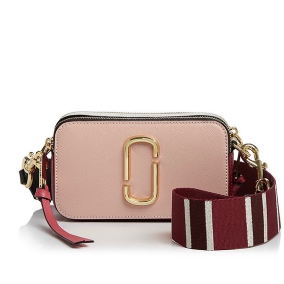 Marc Jacobs Snapshot Pink and Burgundy Crossbody Bag - Picture 2 of 7
